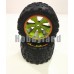 WHEEL AND TIRE SET - 2 PCS - DF06 1/14 SCALE TRUGGY - 3122 DF-MODELS